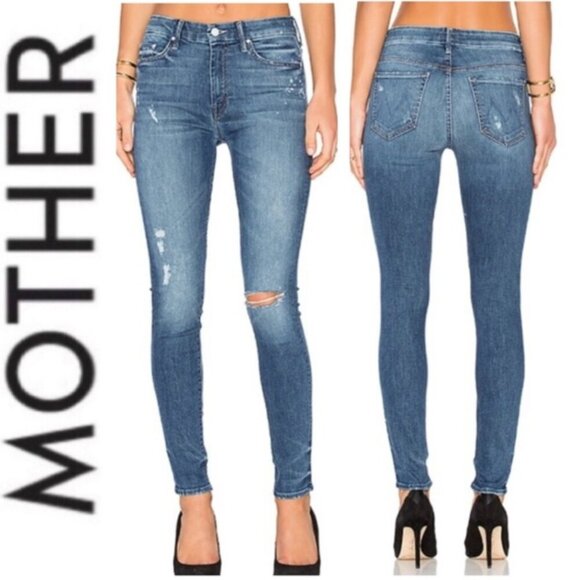MOTHER Denim - Mother Women Jeans 25" High Waist Looker Loud is How I Love You Skinny Low Rise‎